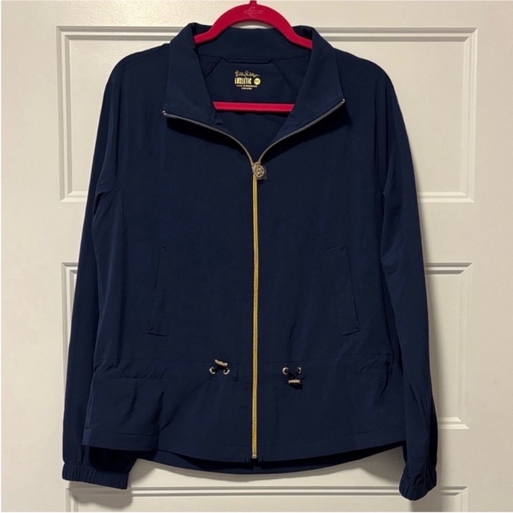 ✨SALE✨ NWT Lilly Pulitzer Islanna Jacket Low Tide Navy - Picture 1 of 8